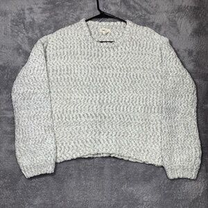Yes/Lola Women’s Textured Knit Sweater Size Small Gray Long Sleeve Pullover